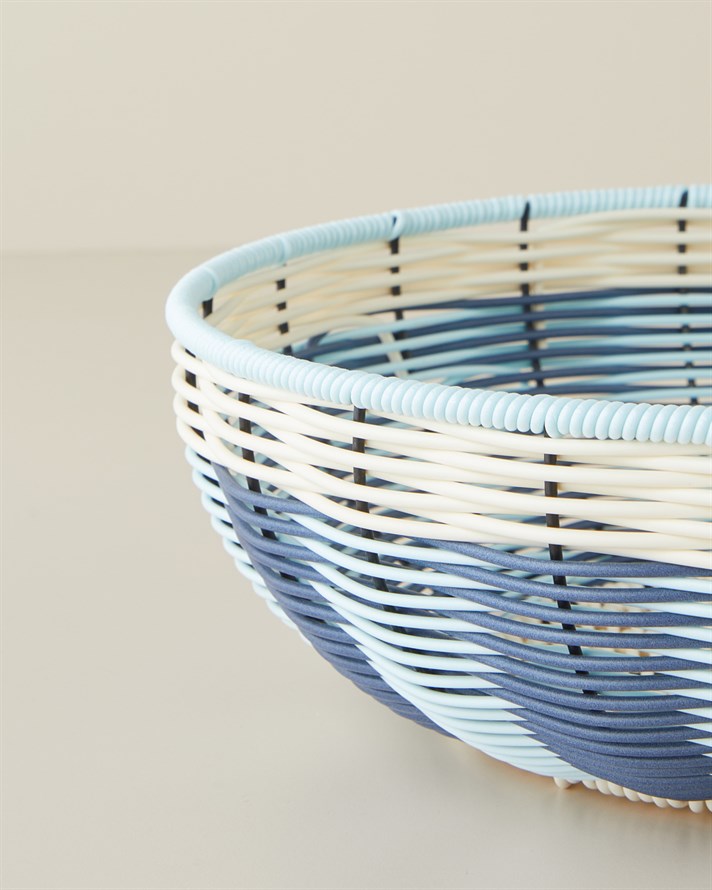 Coastlinear Sunumluk 30 cm Mavi - Krem