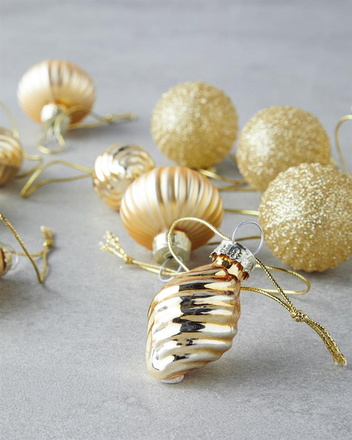 Colin Set Yılbaşı Ağacı Süsü Gold