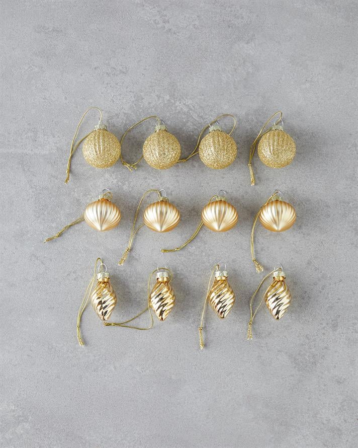 Colin Set Yılbaşı Ağacı Süsü Gold