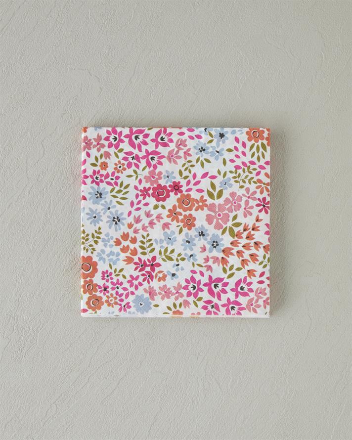 Colorful Blooms Kağıt 20li Kağıt Peçete 33x33 cm Turuncu