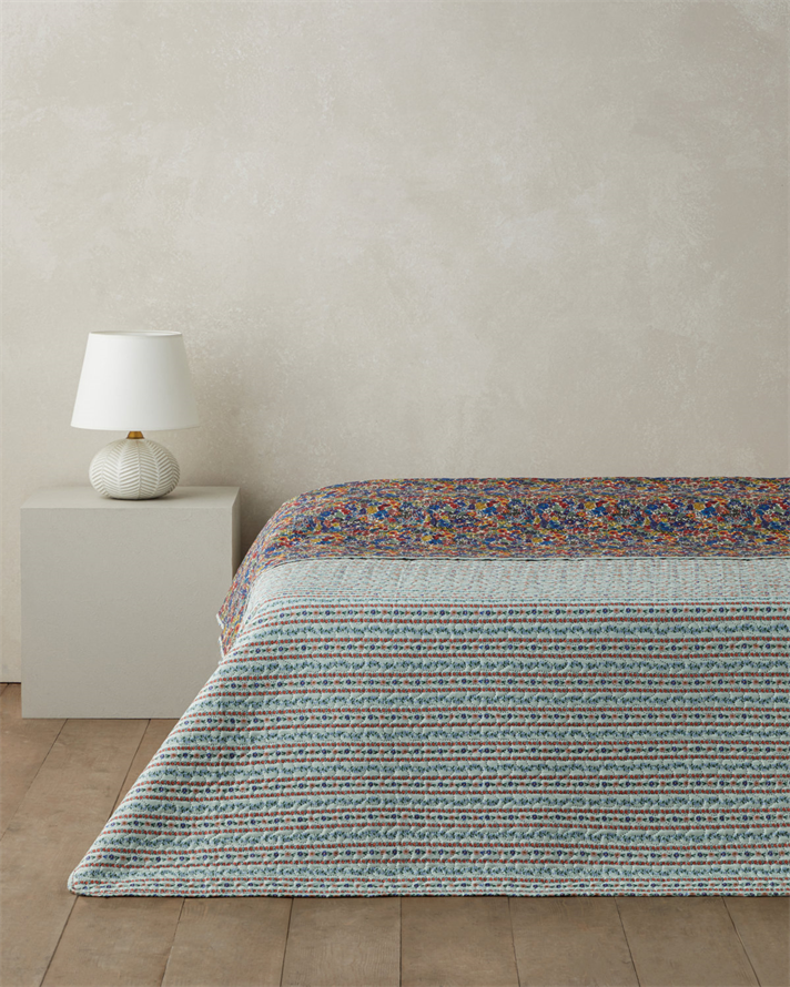 Colorful Stripeway Çift Kişilik Çok Amaçlı Örtü 200x220 cm Kırmızı