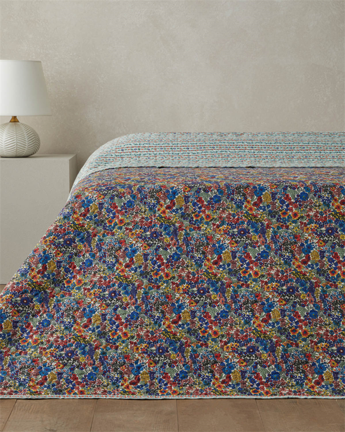 Colorful Stripeway Çift Kişilik Çok Amaçlı Örtü 200x220 cm Kırmızı