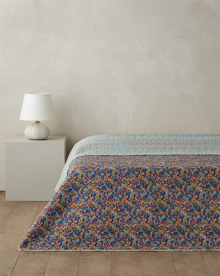 Colorful Stripeway Çift Kişilik Çok Amaçlı Örtü 200x220 cm Kırmızı