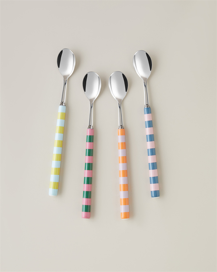 Colorline Paslanmaz Çelik 4lü Tatlı Kaşığı Renkli