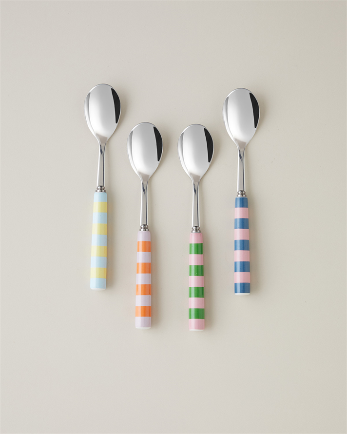 Colorline Paslanmaz Çelik 4lü Tatlı Kaşığı Renkli