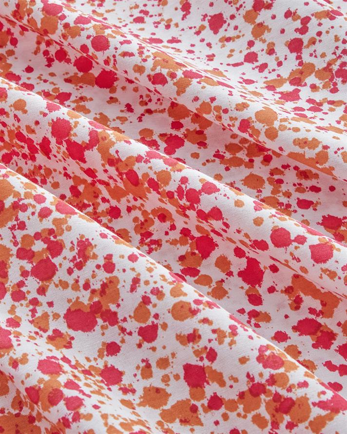 Colors Dance Kolay Ütülenir Çift Kişilik Çarşaflı Nevresim Takımı 200x220 cm Fuşya-Turuncu