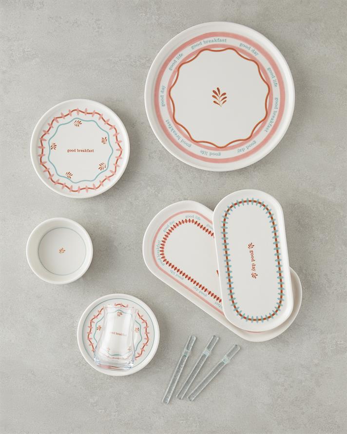 Comely Seramik Kahvaltı Takımı 32 parça 6 kişilik Renkli
