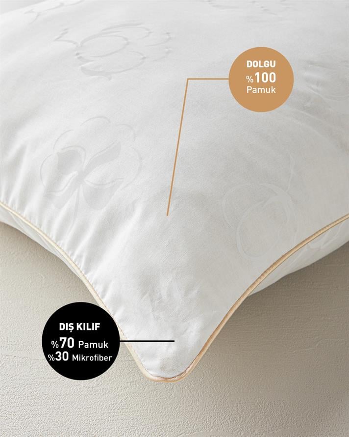 Comfy Pamuk Yastık 50x70 cm Beyaz