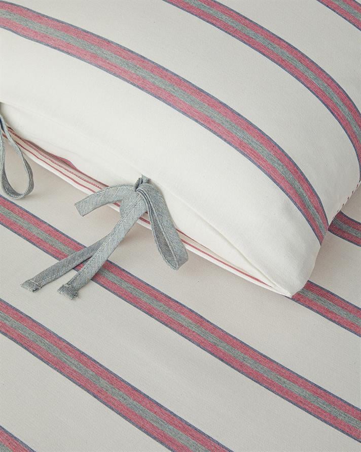 Cool Stripe İpliği Boyalı Çift Kişilik Çarşaflı Nevresim Takımı Bordo-Yeşil