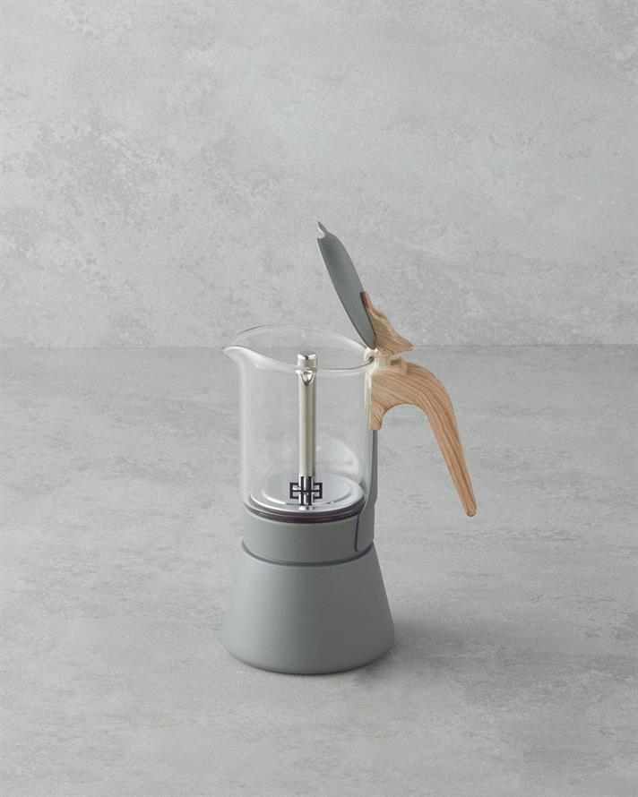 Corazon Paslanmaz Çelik 4 Cup Moka Pot 160 ml Yeşil