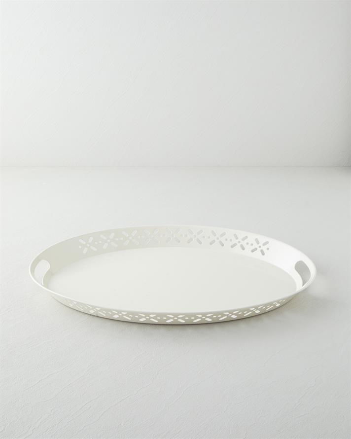 Core Metal Tepsi 52x39 cm Krem