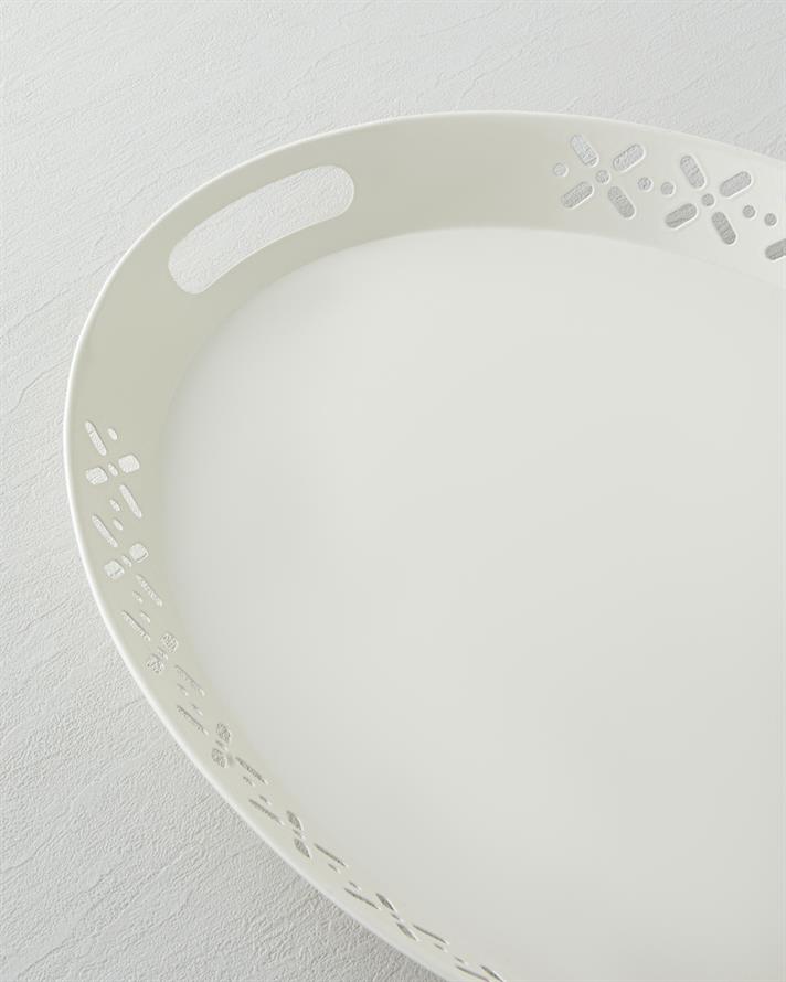 Core Metal Tepsi 52x39 cm Krem