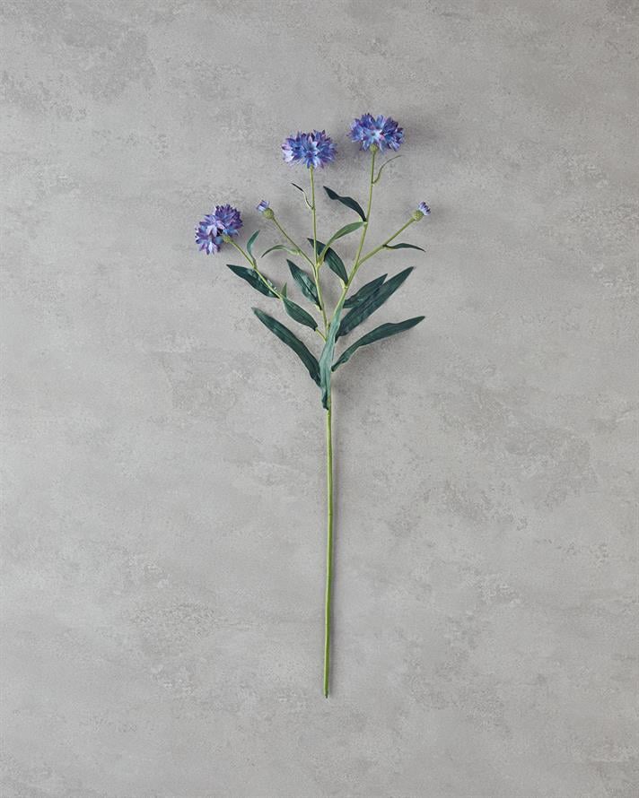 Cornflower Tek Dal Yapay Çiçek 64 cm Mavi
