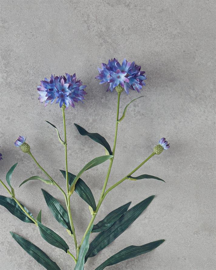 Cornflower Tek Dal Yapay Çiçek 64 cm Mavi