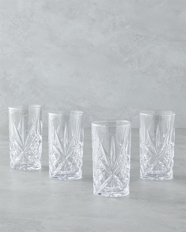 Cosmic Cam 4lü Kahve Yanı Bardak Şeffaf