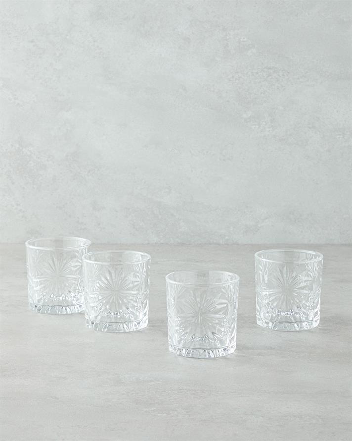 Cosmic Cam 4lü Kahve Yanı Bardak Şeffaf