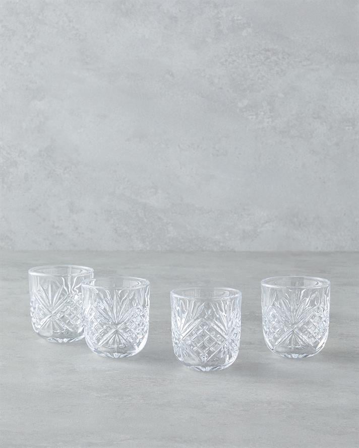 Cosmic Cam 4lü Kahve Yanı Bardak Şeffaf