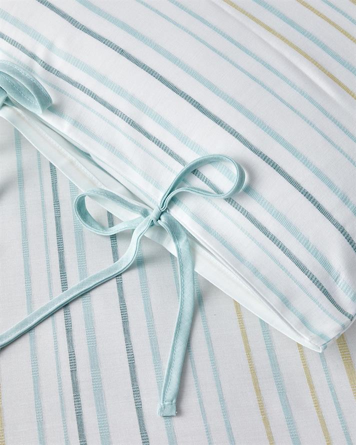 Cosmic Line İpliği Boyalı Çift Kişilik Nevresim Takımı 200x220 cm Seledon