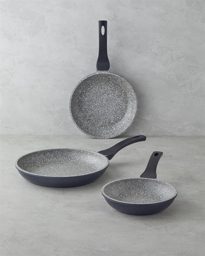 Costa Nuovo Premium 3lü Tava Seti 20-24-28 cm Gri