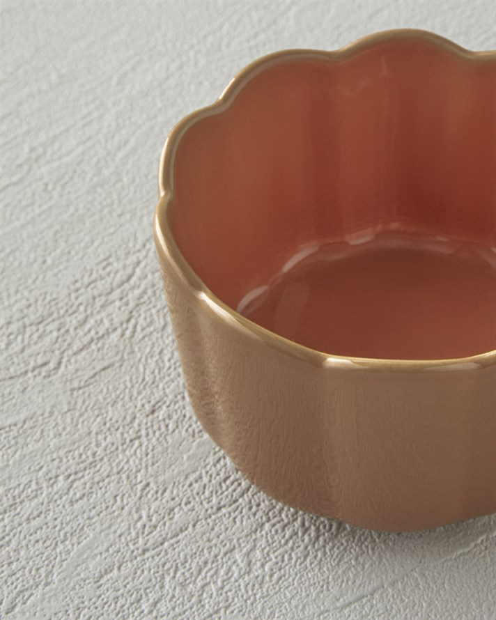 Cottage Stoneware 2’li Sufle Fırın Kabı 9 – 9 cm Koyu Pembe – Açık Pembe