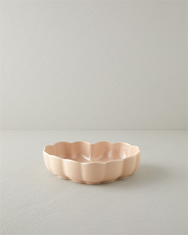 Cottage Stoneware Kalp Fırın Kabı 26,5x24,5 cm Açık Pembe