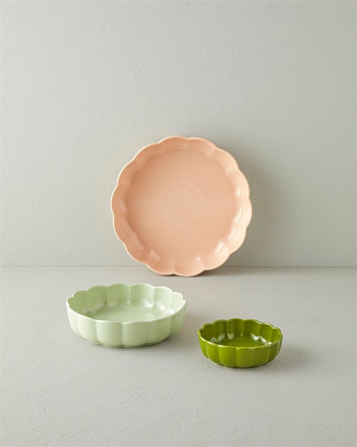 Cottage Stoneware Yuvarlak Fırın Kabı 27x6 cm Açık Pembe