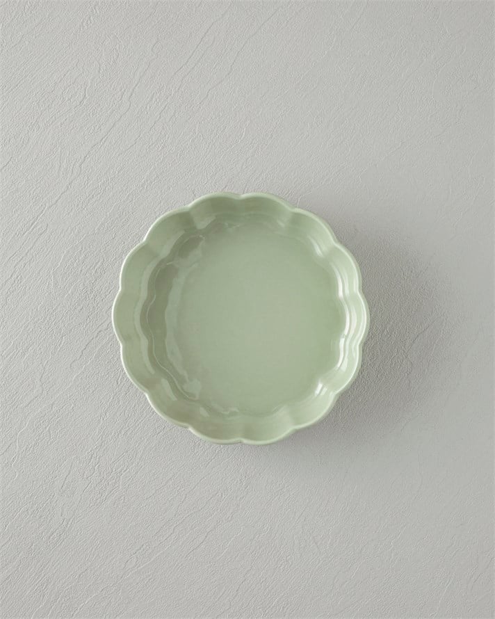 Cottage Stoneware Yuvarlak Fırın Kabı 20x5 cm Açık Yeşil