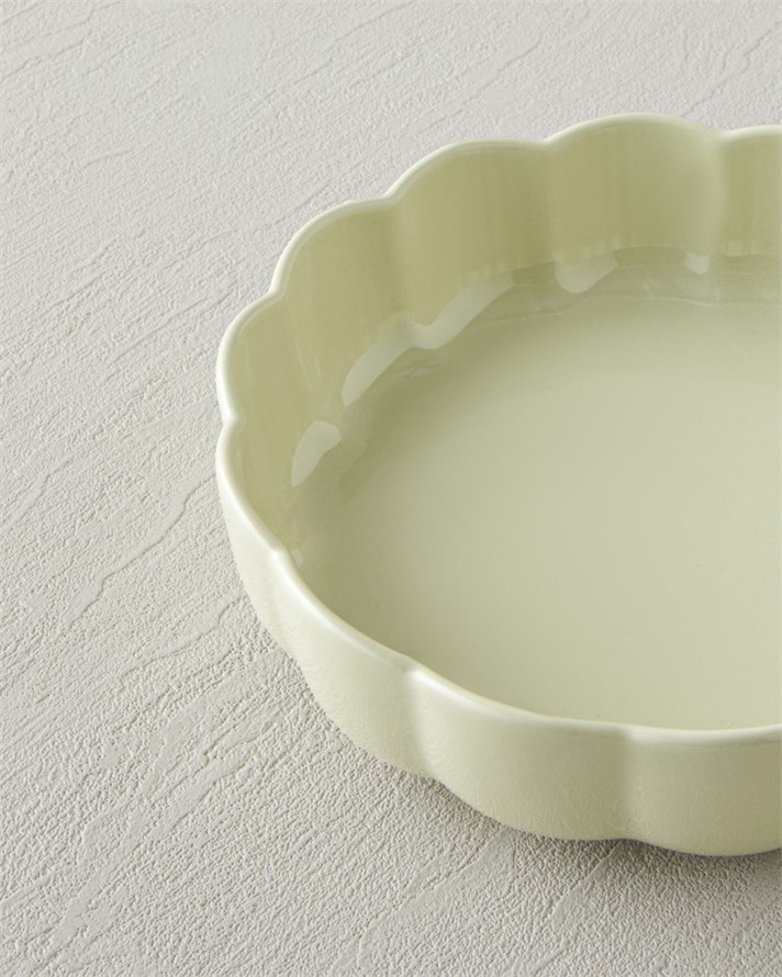 Cottage Stoneware Yuvarlak Fırın Kabı 20x5 cm Açık Yeşil