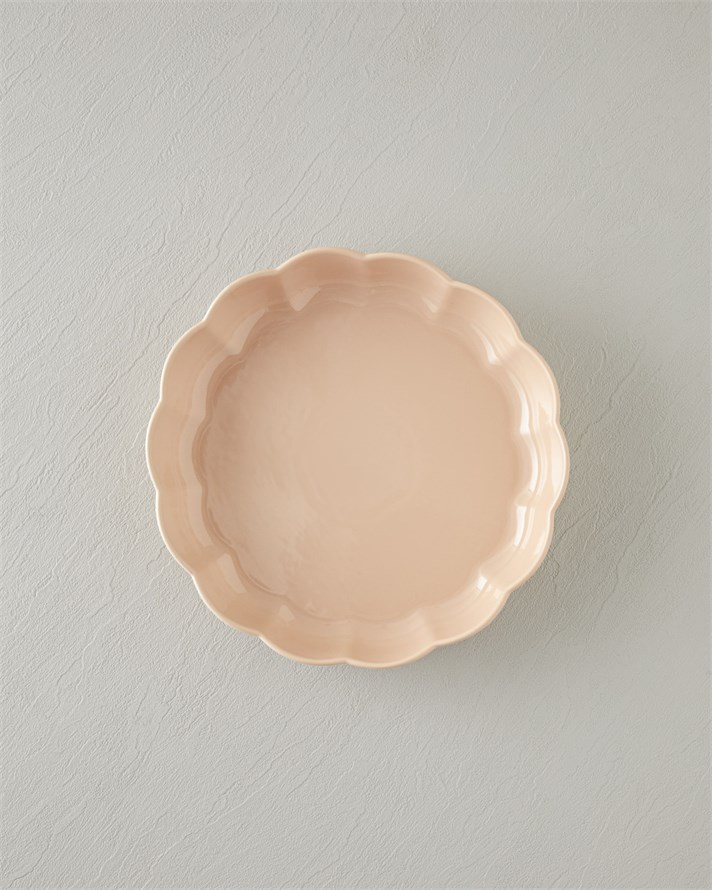 Cottage Stoneware Yuvarlak Fırın Kabı 27x6 cm Açık Pembe