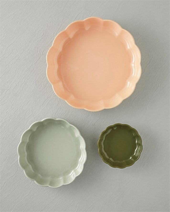 Cottage Stoneware Yuvarlak Fırın Kabı 27x6 cm Açık Pembe