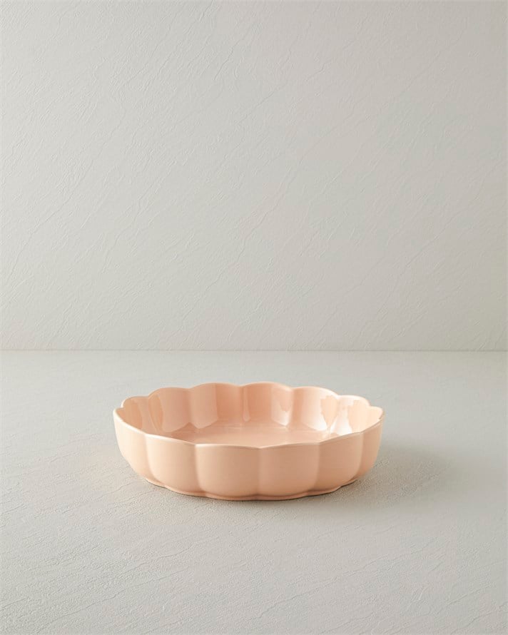 Cottage Stoneware Yuvarlak Fırın Kabı 27x6 cm Açık Pembe