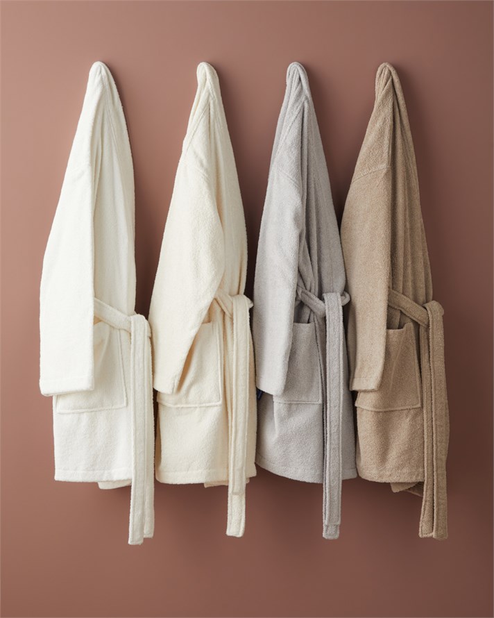 Cotton Line %100 Pamuk Bornoz L-XL Açık Bej 360 G/m²