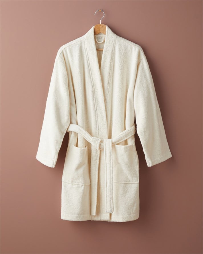 Cotton Line %100 Pamuk Bornoz Ekru 360 G/m²