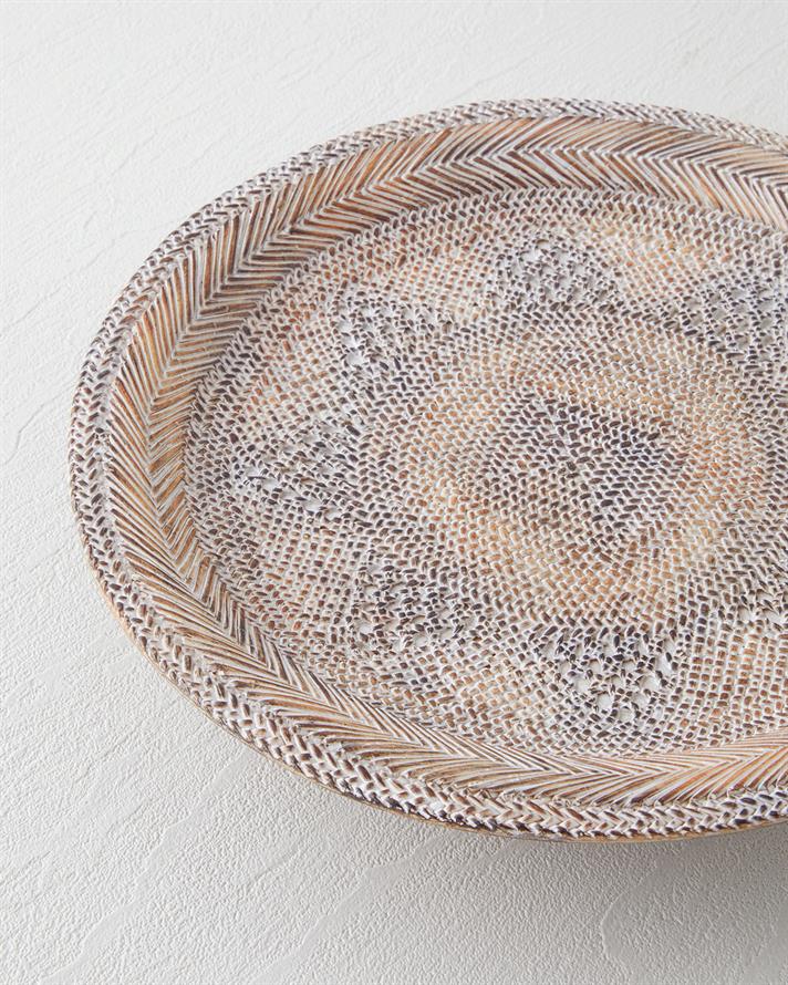 Cozy Polyresin Dekoratif Tepsi Kahve