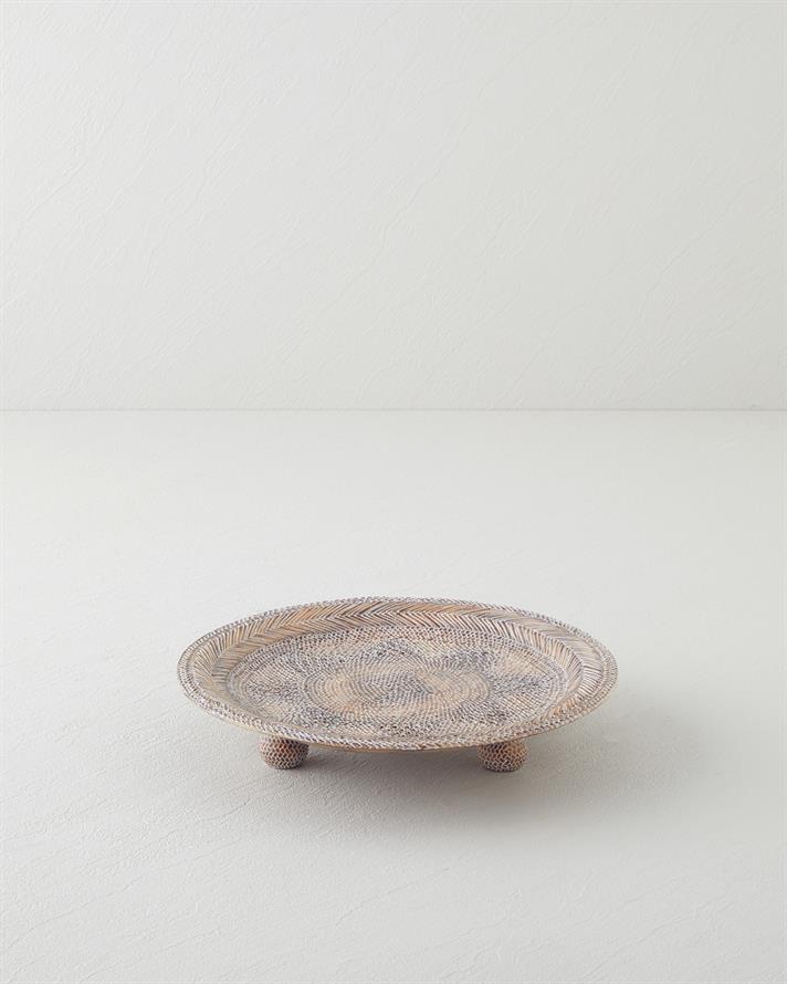 Cozy Polyresin Dekoratif Tepsi Kahve