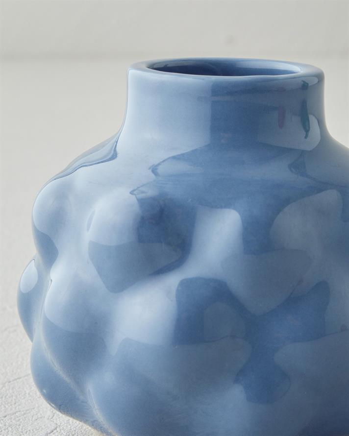 Creil Vazo 10x10x8,5 cm Mavi