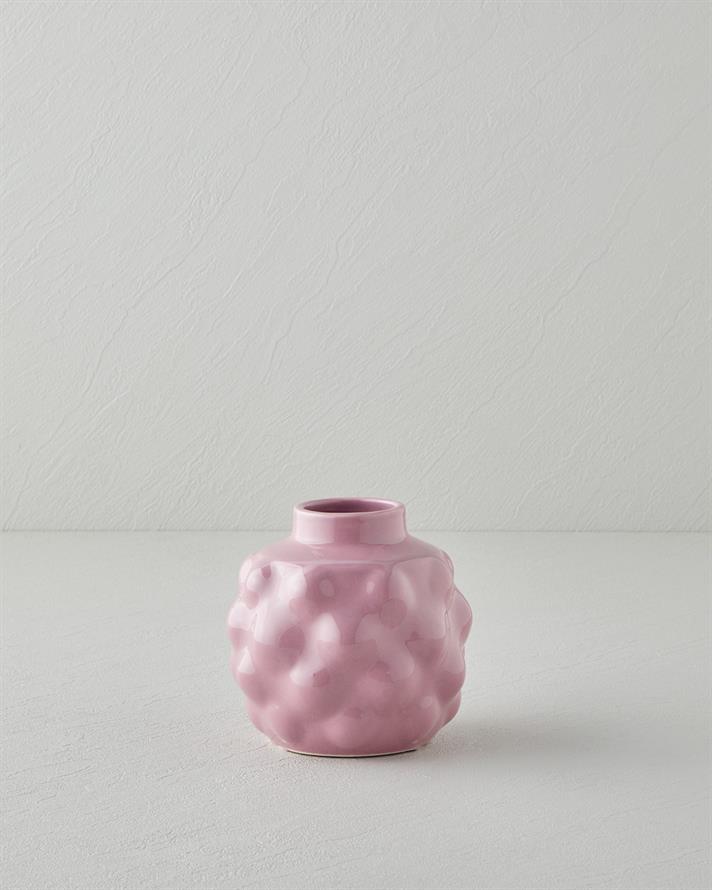 Creil Vazo 12,5x12,5x12 cm Pembe