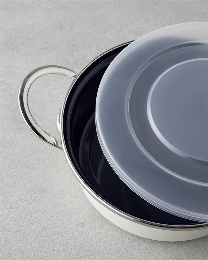 Cremy Emaye 5 Parça Tencere Seti 16 cm Krem