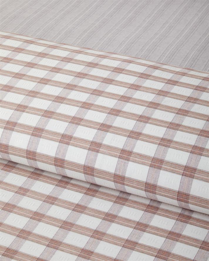 Crispcheck İpliği Boyalı Tek Kişilik Çarşaflı Nevresim Takımı 160x220 cm Turuncu