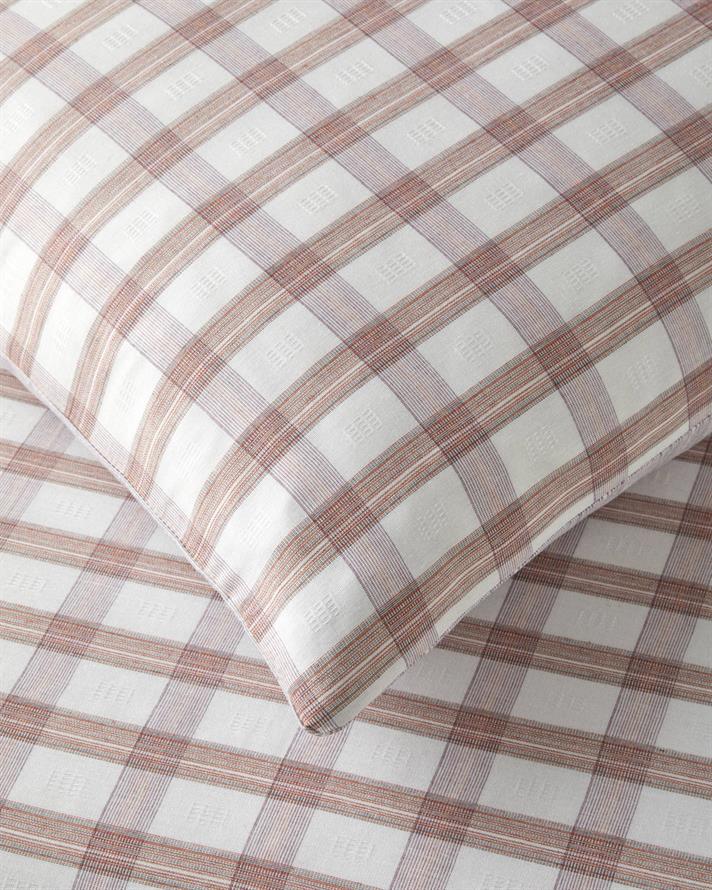 Crispcheck İpliği Boyalı Tek Kişilik Çarşaflı Nevresim Takımı 160x220 cm Turuncu