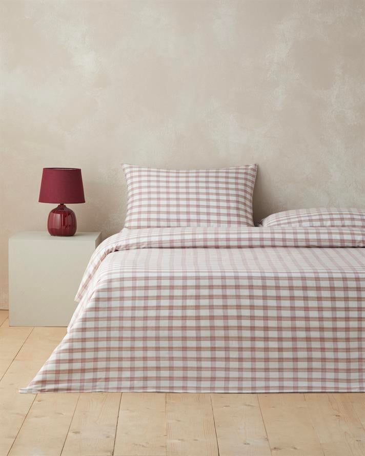 Crispcheck İpliği Boyalı Tek Kişilik Nevresim Takımı 160x220 cm Turuncu