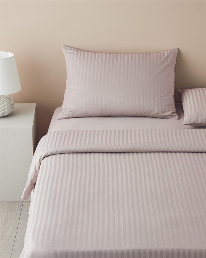 Crystal İpeksi Twill Çift Kişilik Çarşaflı Nevresim Takımı 200x220 cm Gül Kurusu