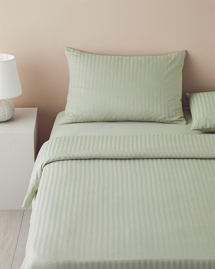 Crystal İpeksi Twill Çift Kişilik Nevresim Takımı 200x220 cm Yeşil