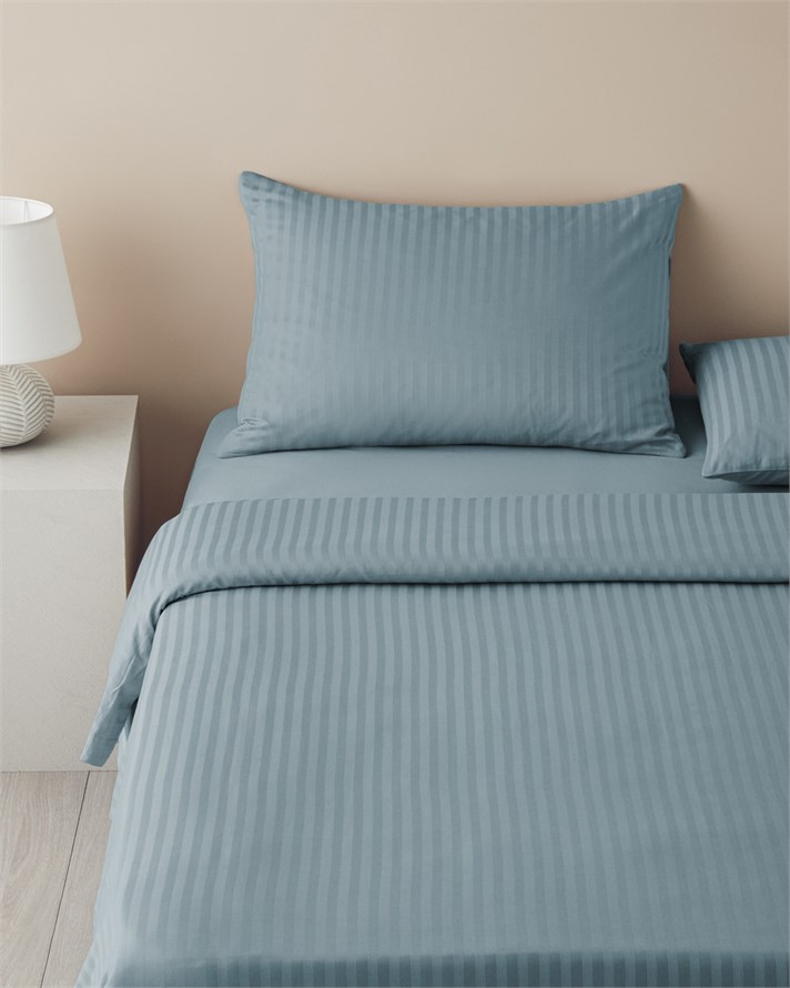 Crystal İpeksi Twill Tek Kişilik Çarşaflı Nevresim Takımı 160x220 cm Petrol Yeşili