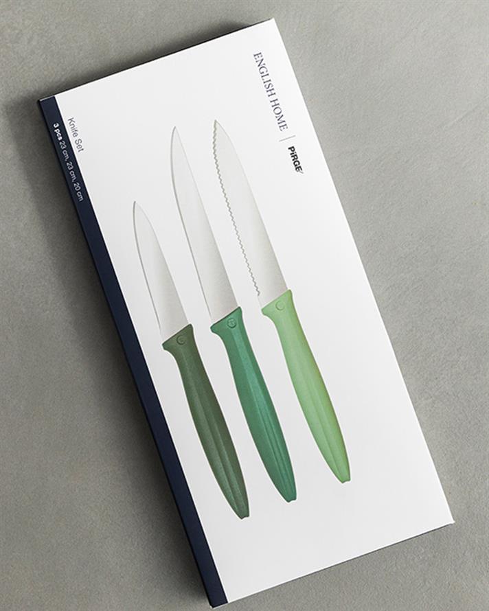 Cut Me 3 Parça Paslanmaz Çelik Bıçak Yeşil