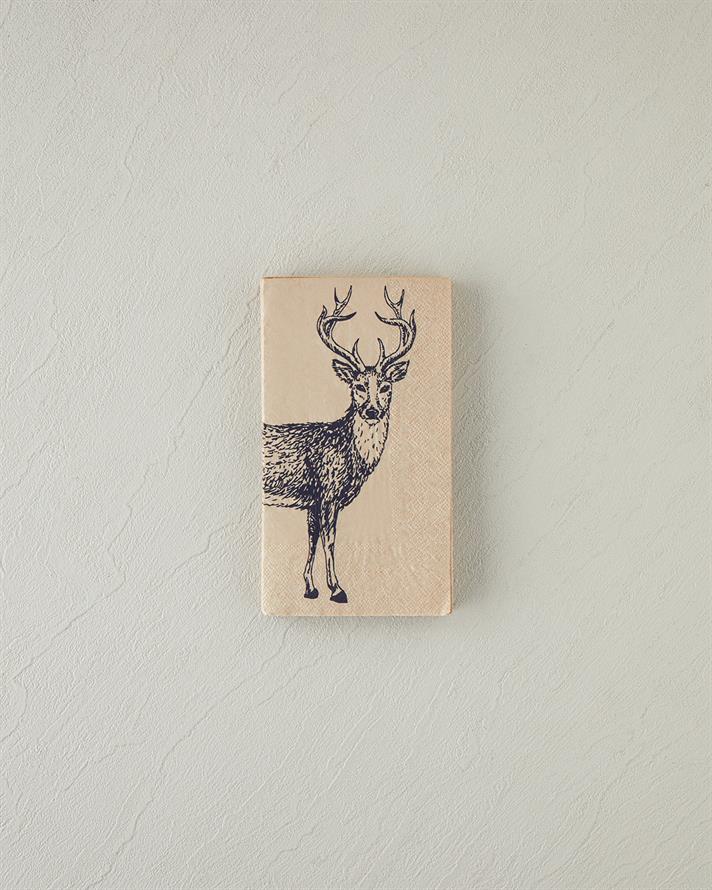 Cute Deer 12li Kağıt Peçete 33x40 Cm Siyah