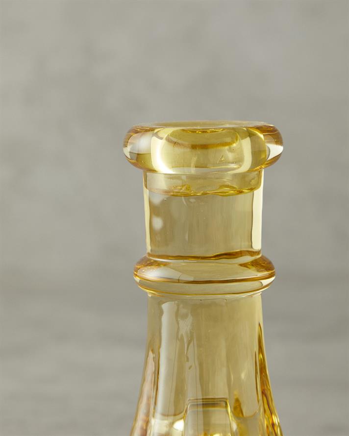 Cyrstal Cam Şamdan Amber