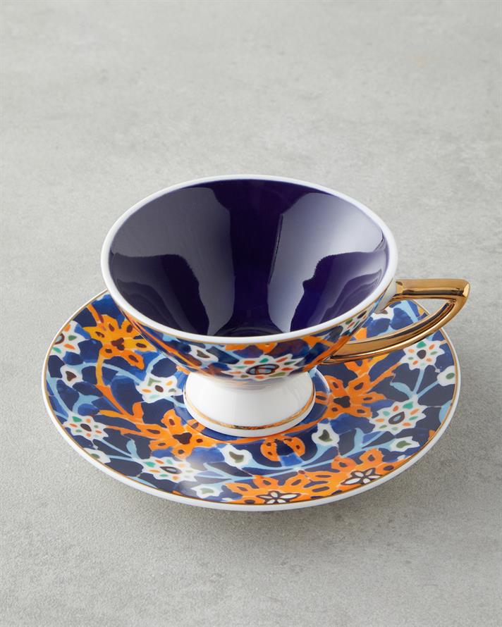 Dahlia New Bone China 4 Parça 2 Kişilik Kahve Fincan Takımı 90 ml Renkli