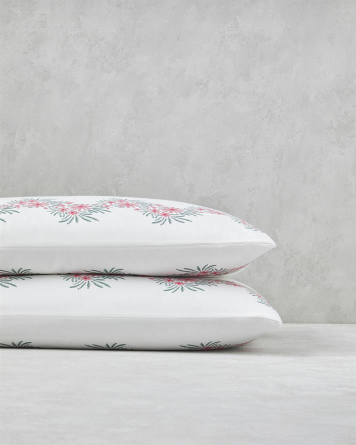 Daisy Chain Kolay Ütülenir 2li Yastık Kılıfı 50x70 cm Pembe