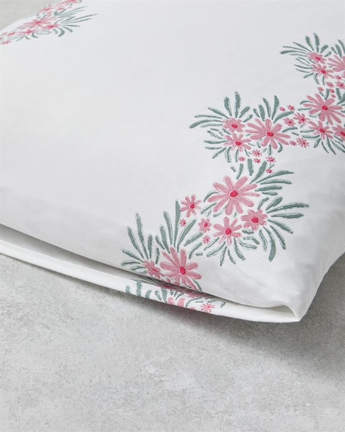 Daisy Chain Kolay Ütülenir 2li Yastık Kılıfı 50x70 cm Pembe